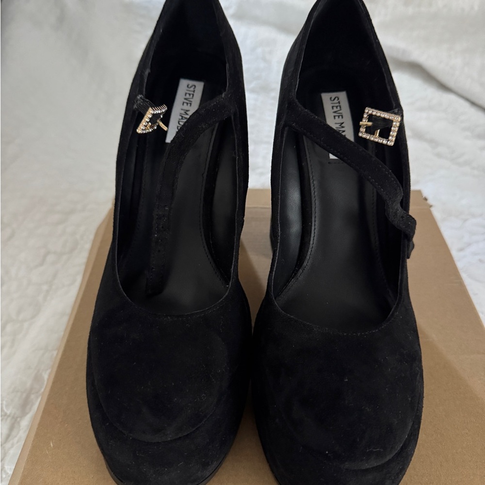 Steve Madden ELYSSA Black Platform Pumps - Picture 3 of 10